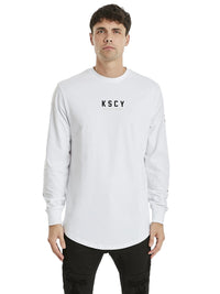 Kiss Chacey - Zenia Dual Curved Long Sleeve Tee - White