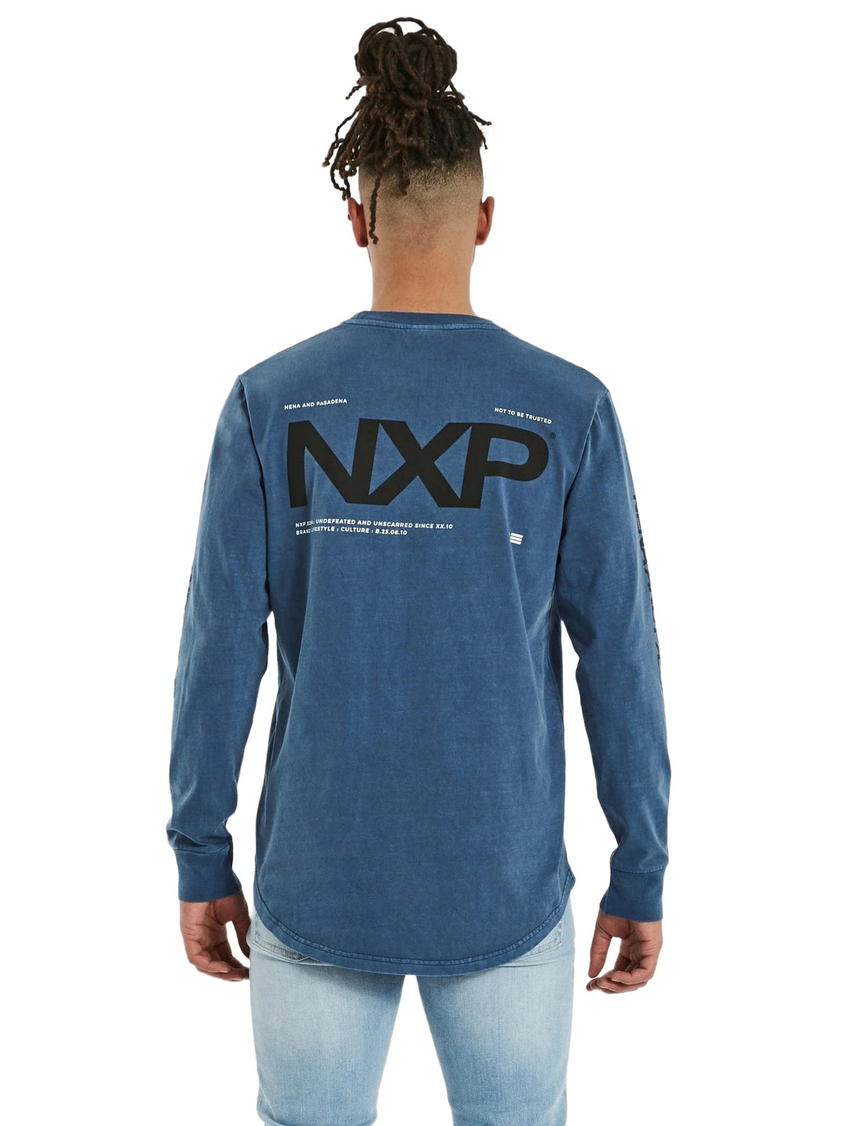 Nena And Pasadena - NXP Prototype Cape Back Long Sleeve Tee - Pigment Insignia Blue