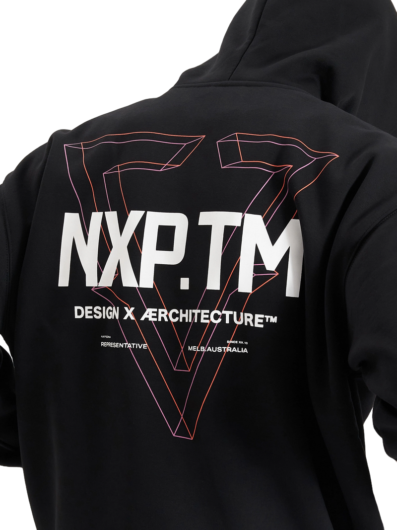 Nena And Pasadena - NXP The Shard Heavy Box Fit Hooded Sweater - Jet Black