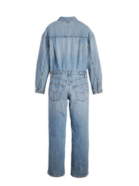 Denim jumpsuit on a white background