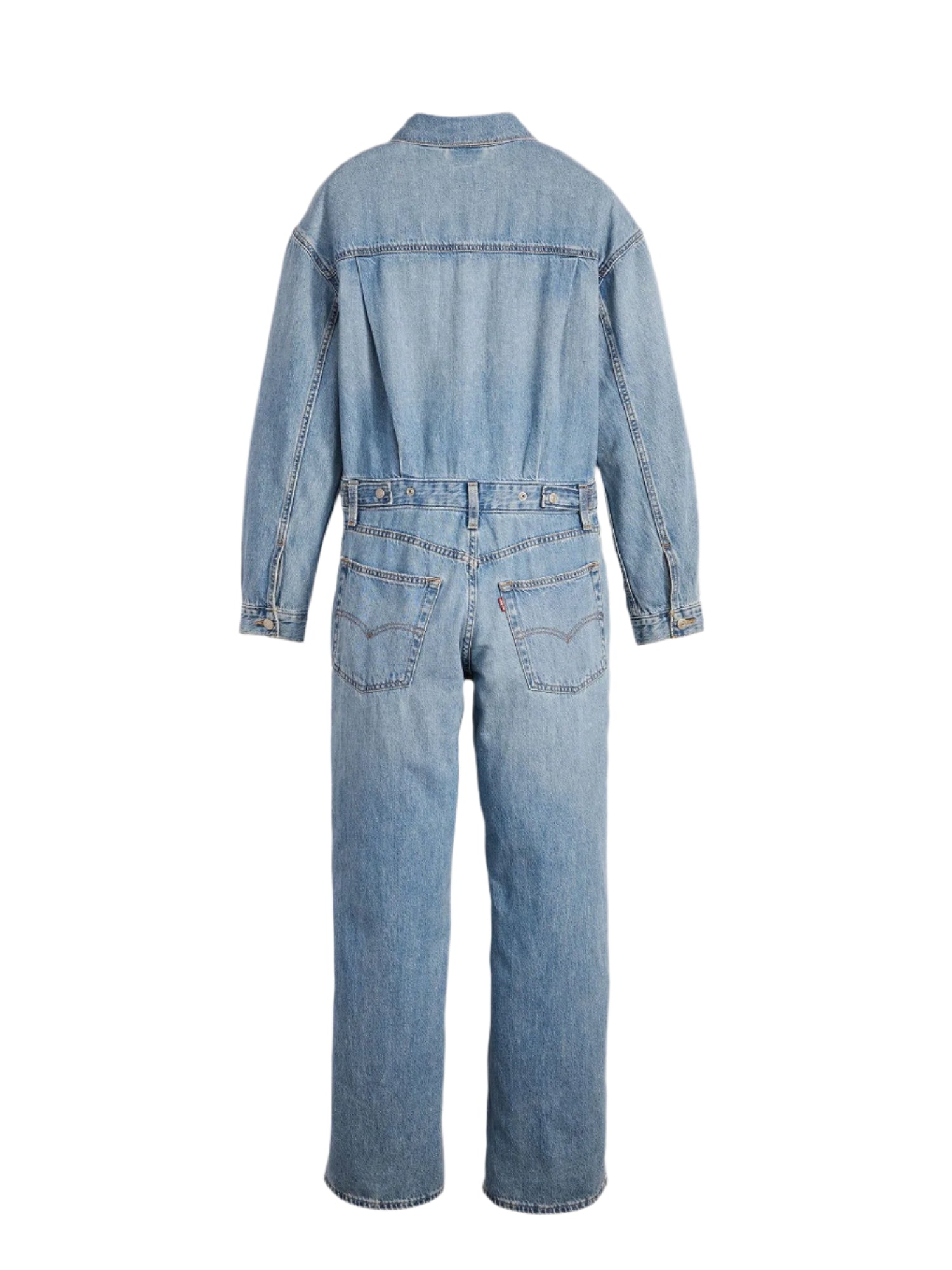 Denim jumpsuit on a white background