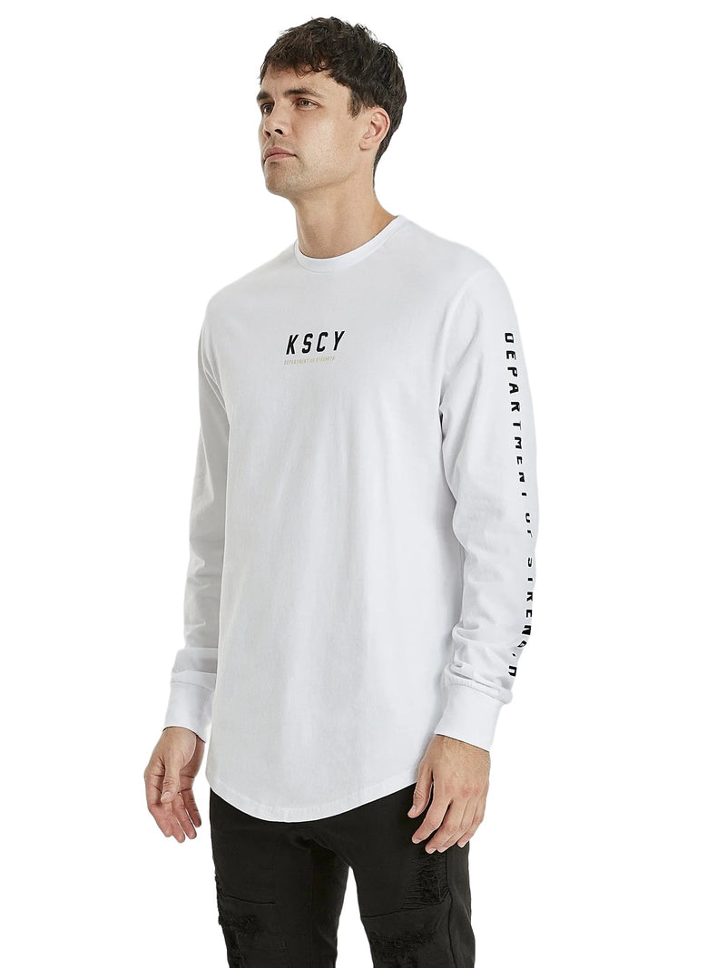 Kiss Chacey - Zenia Dual Curved Long Sleeve Tee - White