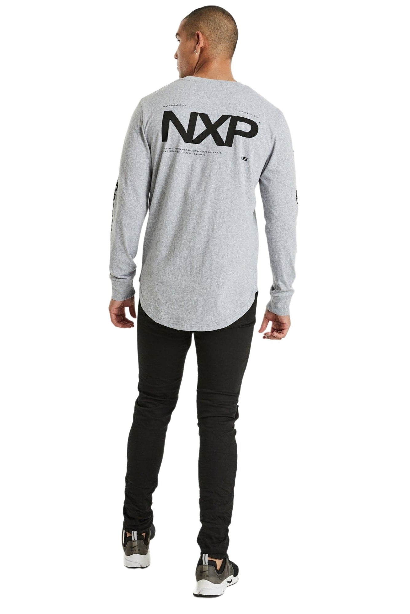 Nena And Pasadena - NXP Direction Cape Back Long Sleeve Tee - Grey