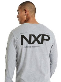 Nena And Pasadena - NXP Direction Cape Back Long Sleeve Tee - Grey Marle
