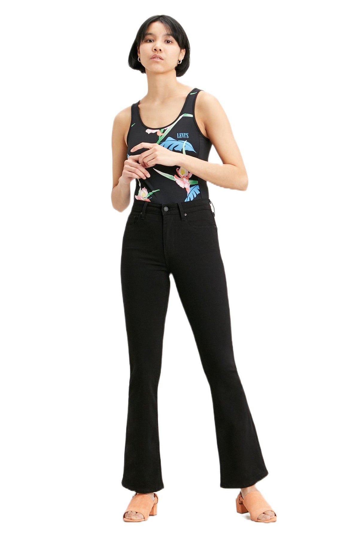 Levi's 725 High Rise Bootcut Jeans Night is Black – 88 Jeans