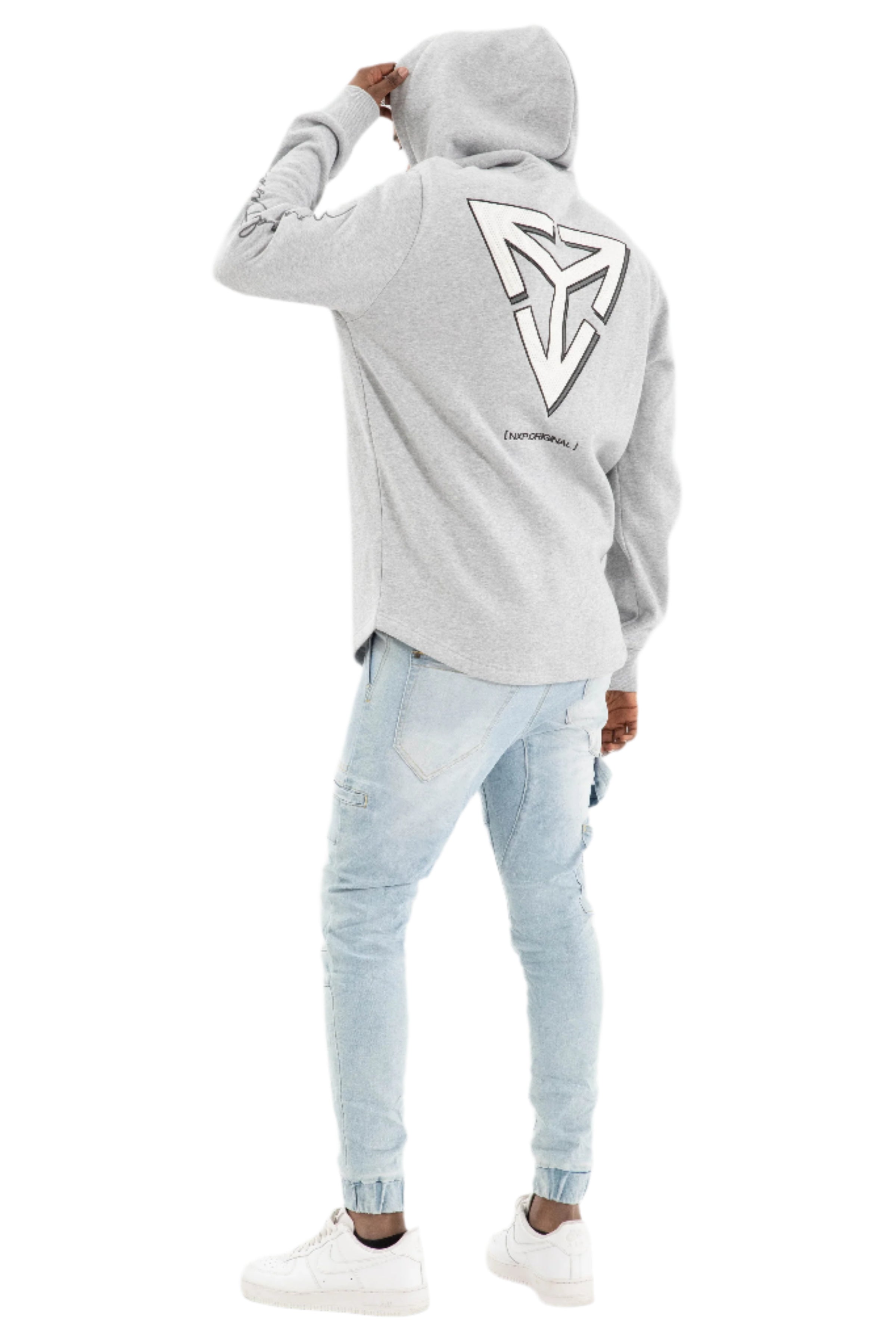 Nena And Pasadena - NXP Fury Dual Curved Hoodie - Grey Marle