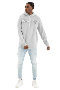 Nena And Pasadena - NXP Fury Dual Curved Hoodie - Grey Marle