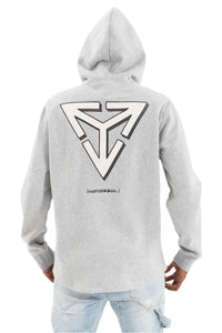 Nena And Pasadena - NXP Fury Dual Curved Hoodie - Grey Marle