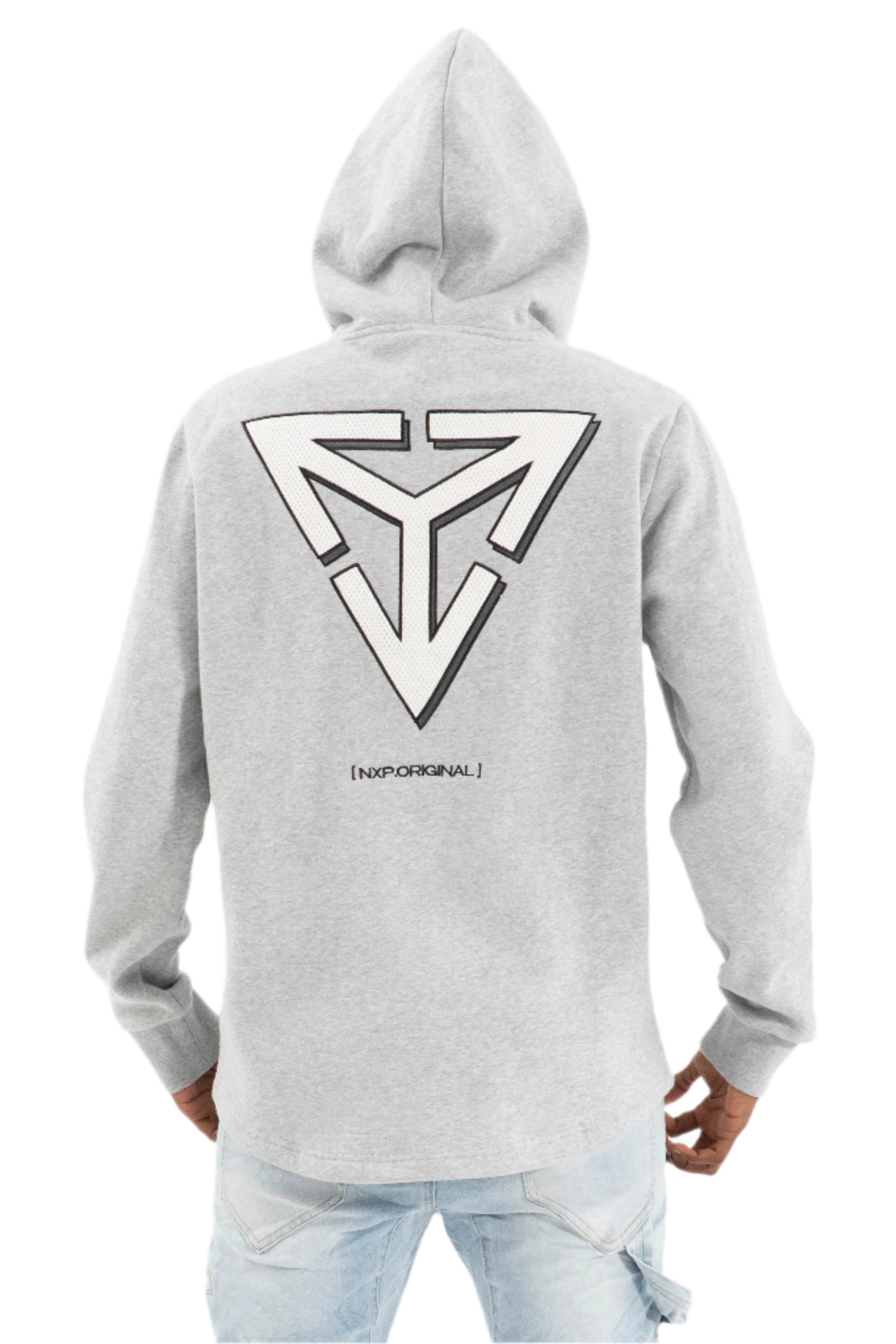 Nena And Pasadena - NXP Fury Dual Curved Hoodie - Grey Marle