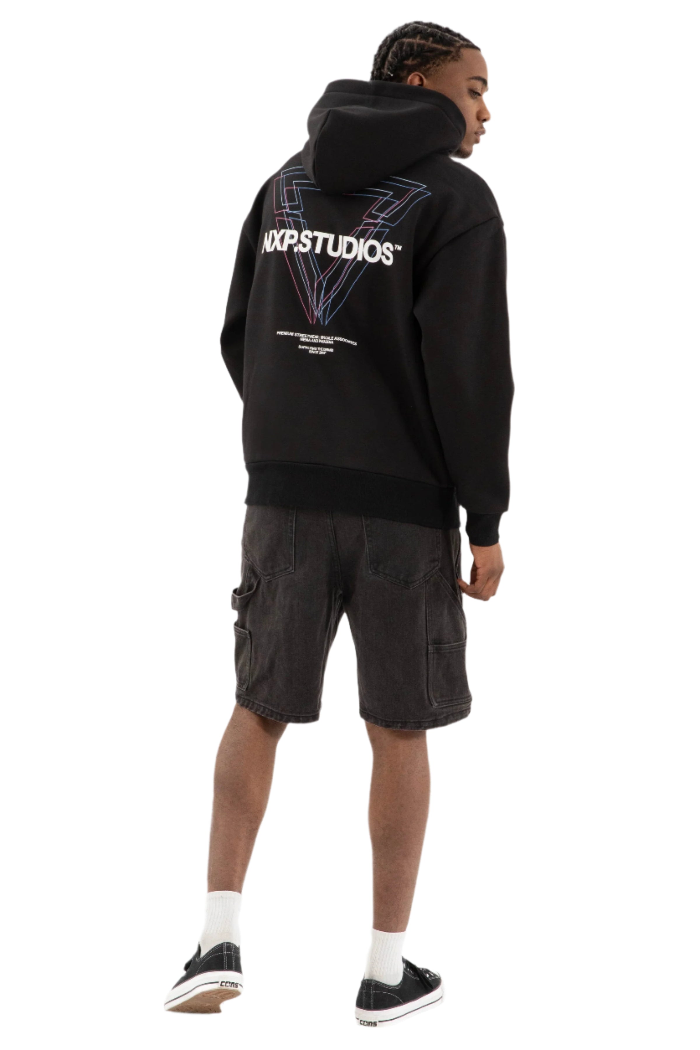 Nena And Pasadena - NXP Dagger Relaxed Hoodie - Jet Black