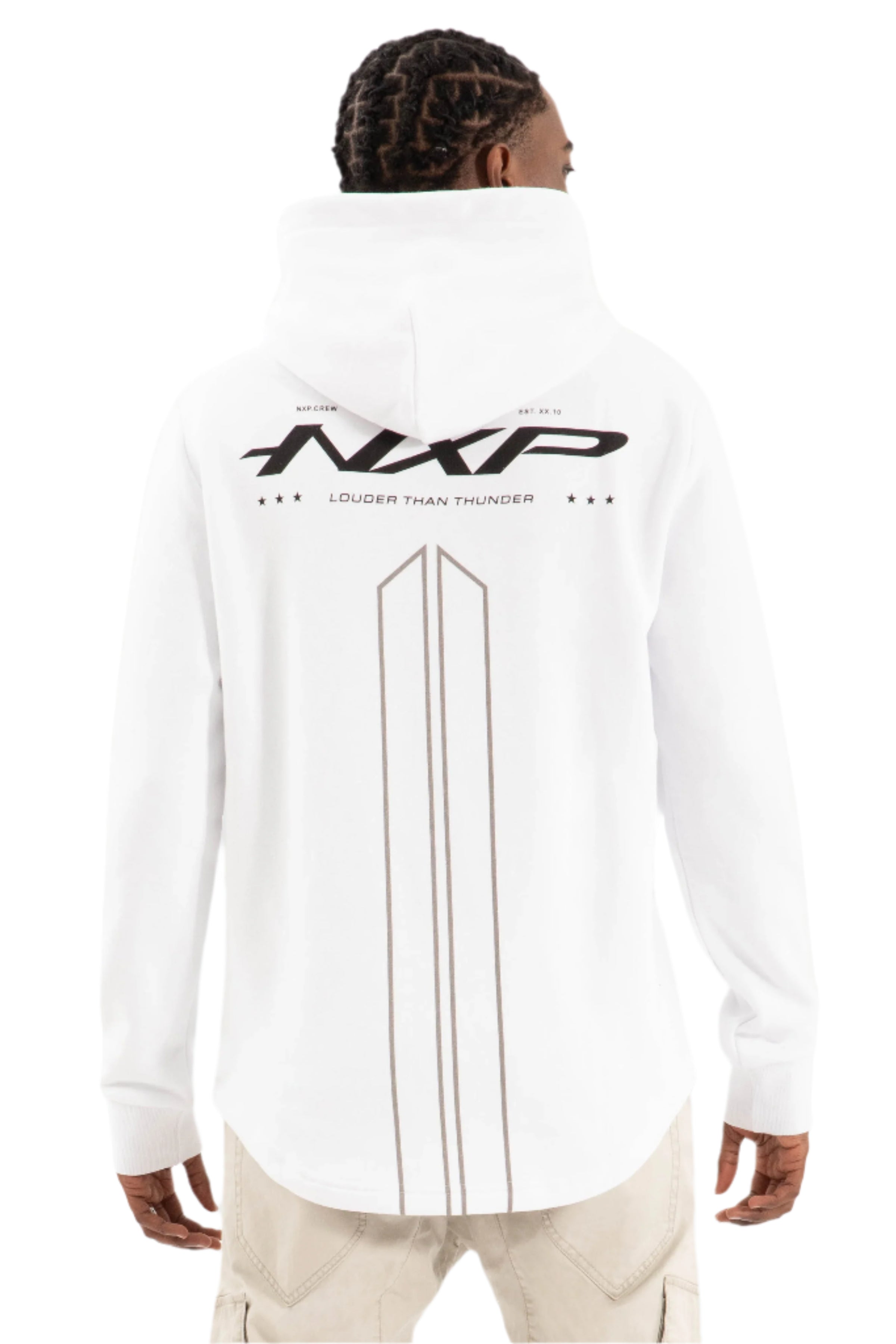 Nena And Pasadena - NXP Storm Dual Curved Hoodier - Optical White