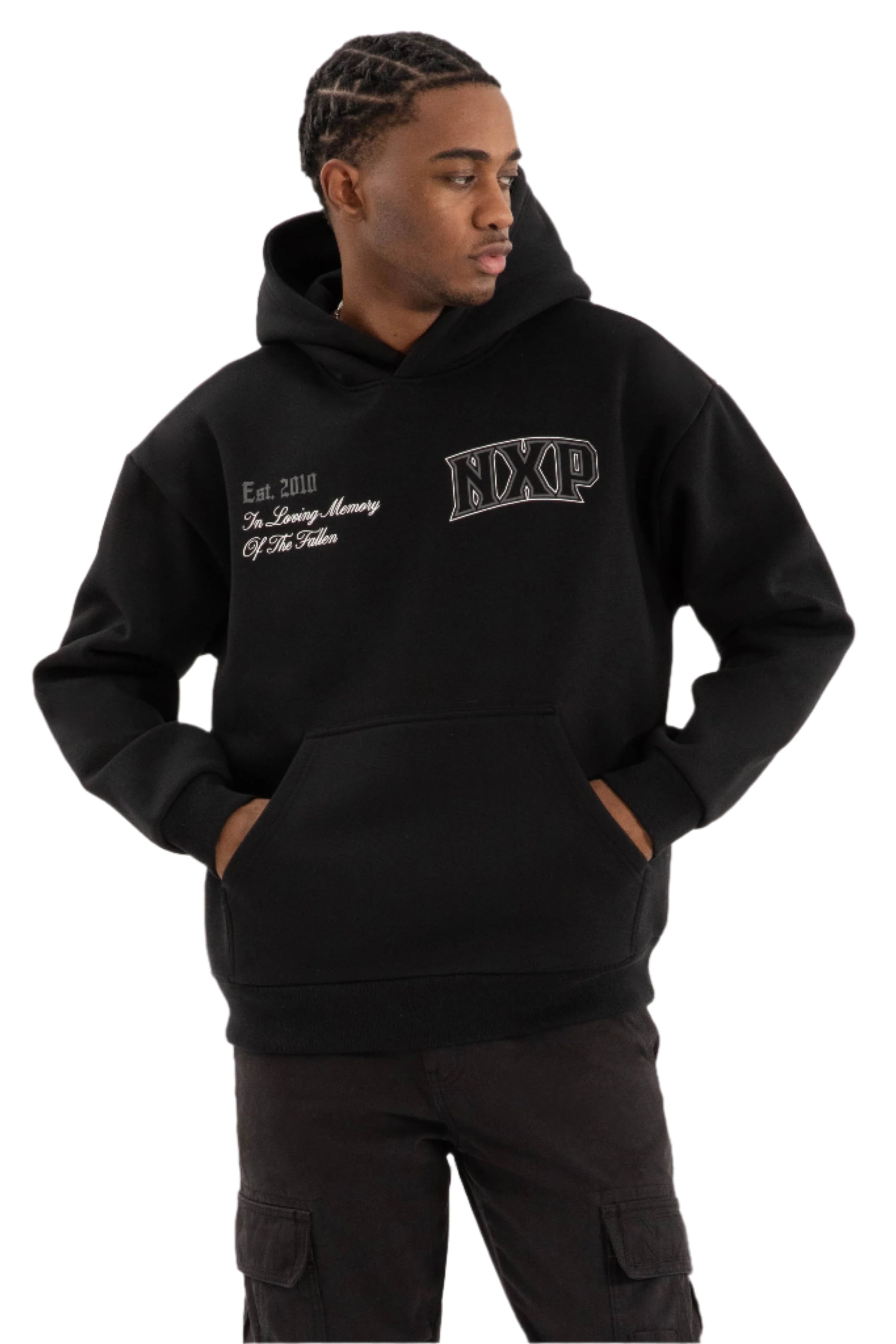 Nena And Pasadena - NXP Knockout Relaxed Hoodie - Jet Black