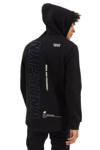 Nena And Pasadena - NXP Brodder Dual Curved Hoodie - Jet Black