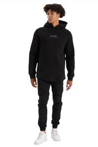 Nena And Pasadena - NXP Brodder Dual Curved Hoodie - Jet Black