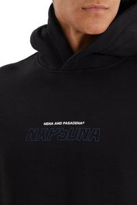 Nena And Pasadena - NXP Brodder Dual Curved Hoodie - Jet Black