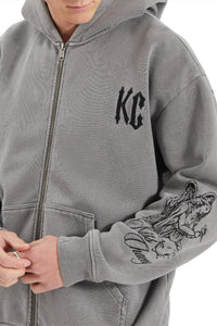 Kiss Chacey - KSCY Celestial Heavy Relaxed Hooded Zip - Pigment Frost Grey