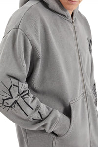 Kiss Chacey - KSCY Celestial Heavy Relaxed Hooded Zip - Pigment Frost Grey