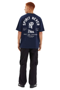 Nena And Pasadena - NXP Legacy Box Fit Tee - Navy Blue