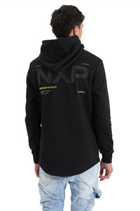 Nena And Pasadena - NXP Spire Hooded Dual Curved Sweater - Jet Black