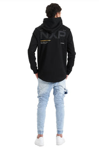 Nena And Pasadena - NXP Spire Hooded Dual Curved Sweater - Jet Black