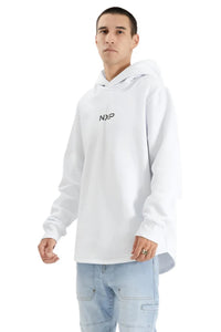 Nena And Pasadena - NXP Styche Hooded Dual Curved Sweater - Optical White