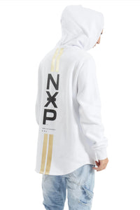 Nena And Pasadena - NXP Styche Hooded Dual Curved Sweater - Optical White