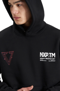Nena And Pasadena - NXP The Shard Heavy Box Fit Hooded Sweater - Jet Black