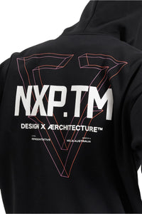 Nena And Pasadena - NXP The Shard Heavy Box Fit Hooded Sweater - Jet Black