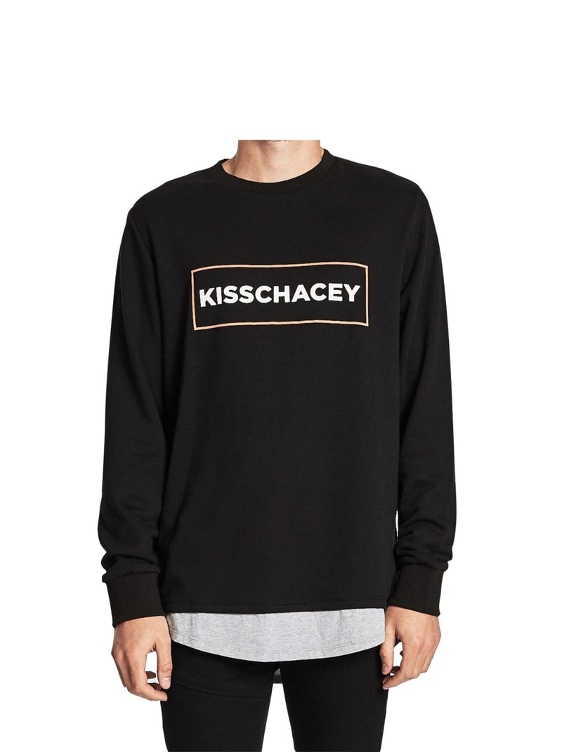 Kiss Chacey - Sinner Layered Crew Neck Sweatshirt - Jet Black