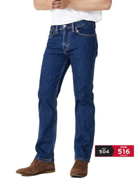 Levi's - 516 Straight Fit Jeans - Dark Stonewash Stretch