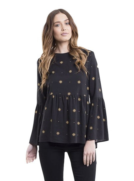 All About Eve - Gabriela Top - Black Stardust