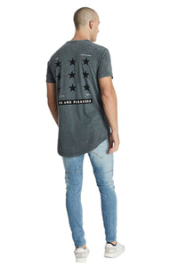 Nena And Pasadena - NXP Bursts Cape Back Tee - Acid Charcoal