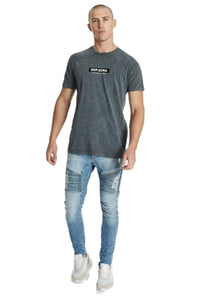 Nena And Pasadena - NXP Bursts Cape Back Tee - Acid Charcoal