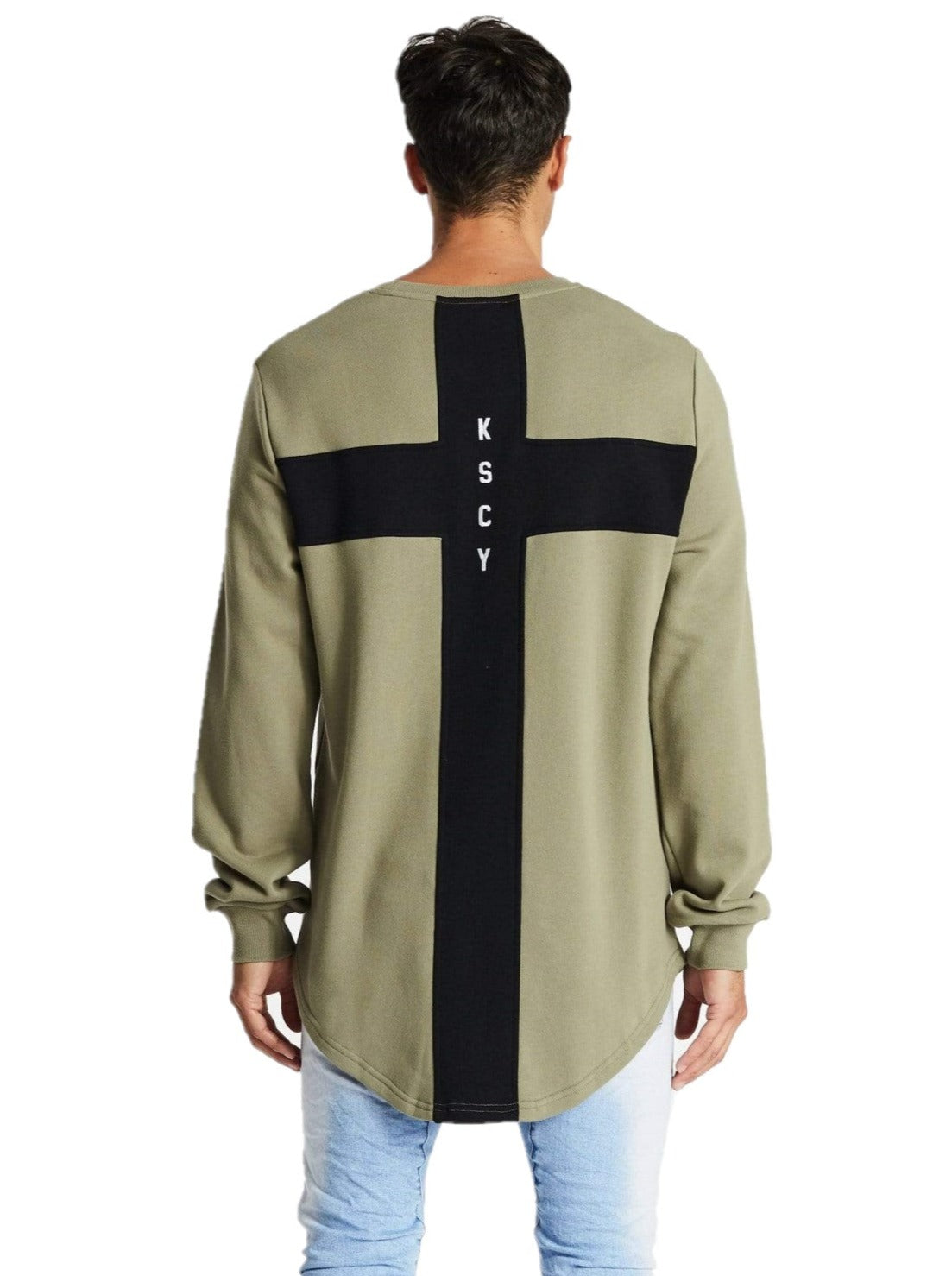 Kiss Chacey - Intersect Dual Curved Sweater - Khaki