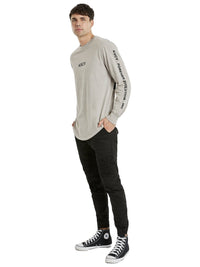 Kiss Chacey - KSCY Bellvale Dual Curved Long Sleeve Tee - Pigment Dove