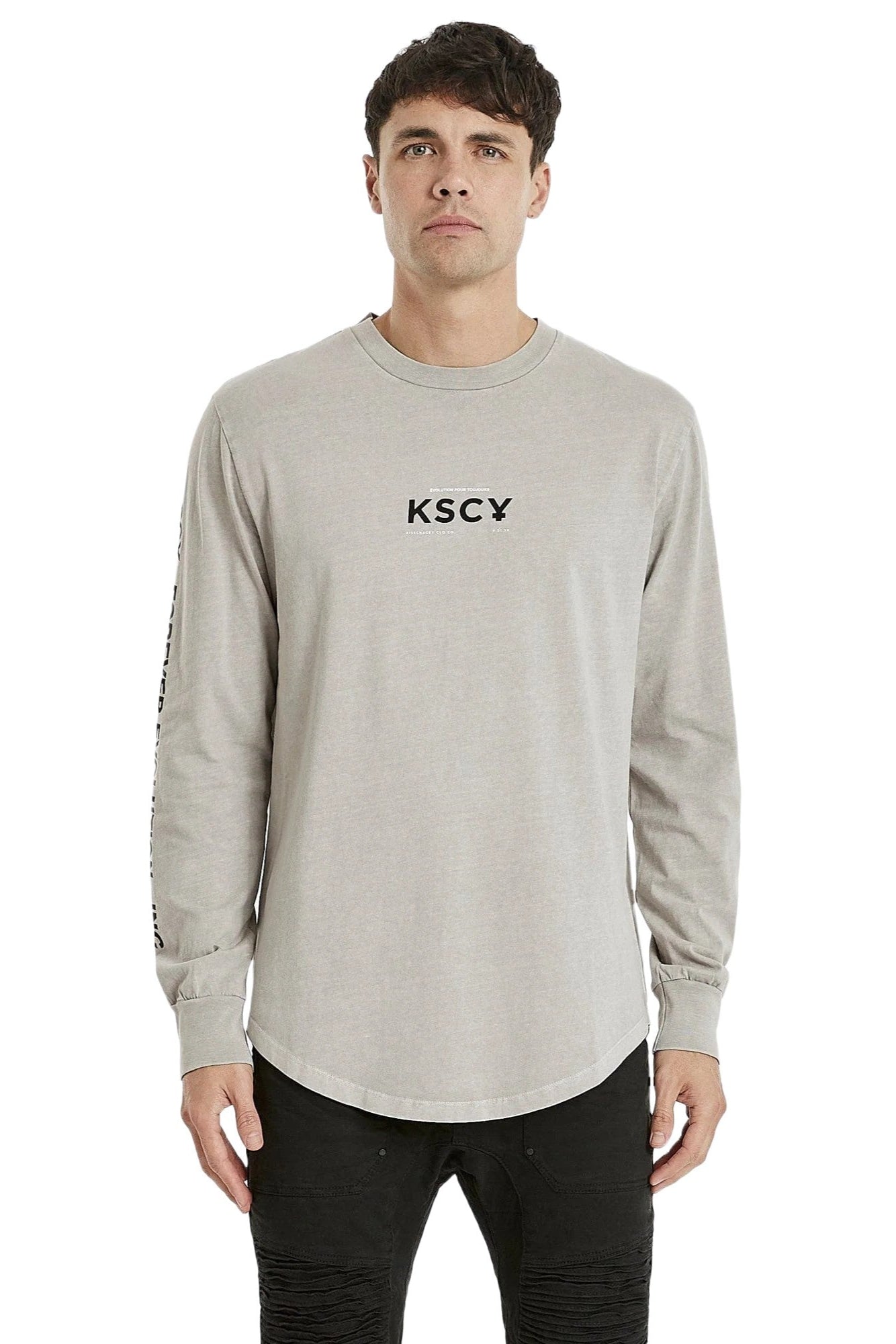 Kiss Chacey - KSCY Bellvale Dual Curved Long Sleeve Tee - Pigment