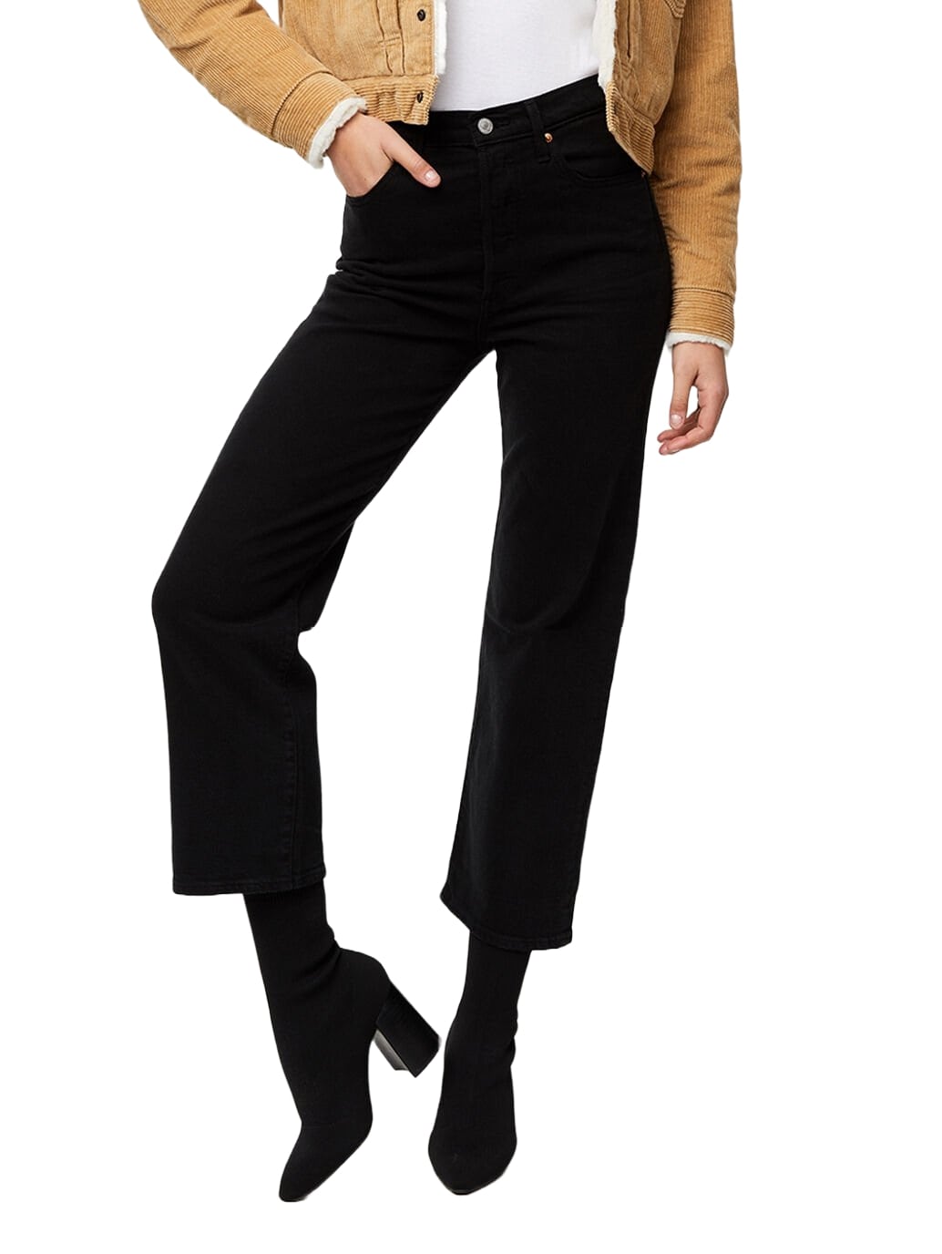 Levi's - Ribcage Straight Ankle Jeans - Black Sprout