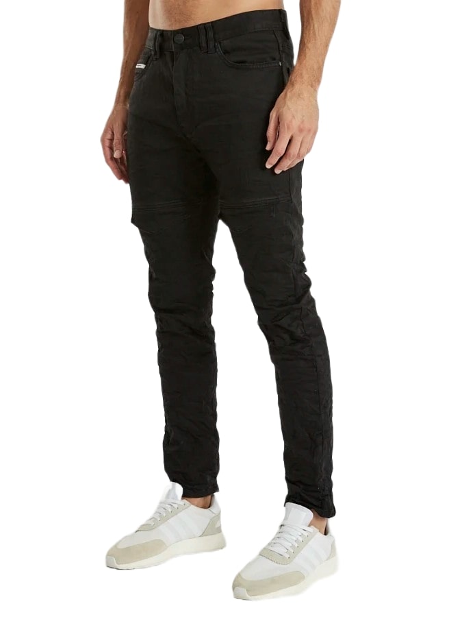 Side image of the Nena And Pasadena NXP Flight Jean  in Jet Black from 88jeans.com