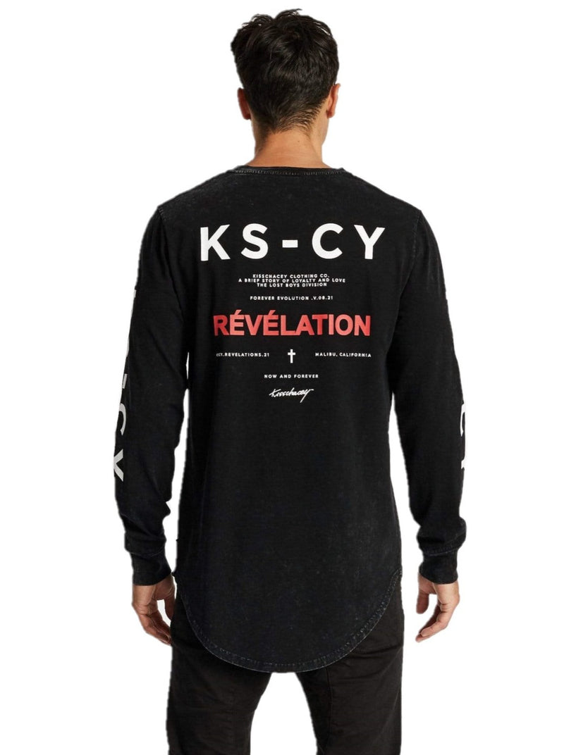 Kiss Chacey - Revelation Cape Back Long Sleeve Tee - Acid Black