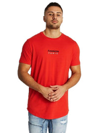 Americain - Avec Nous Dual Curved Tee - Red