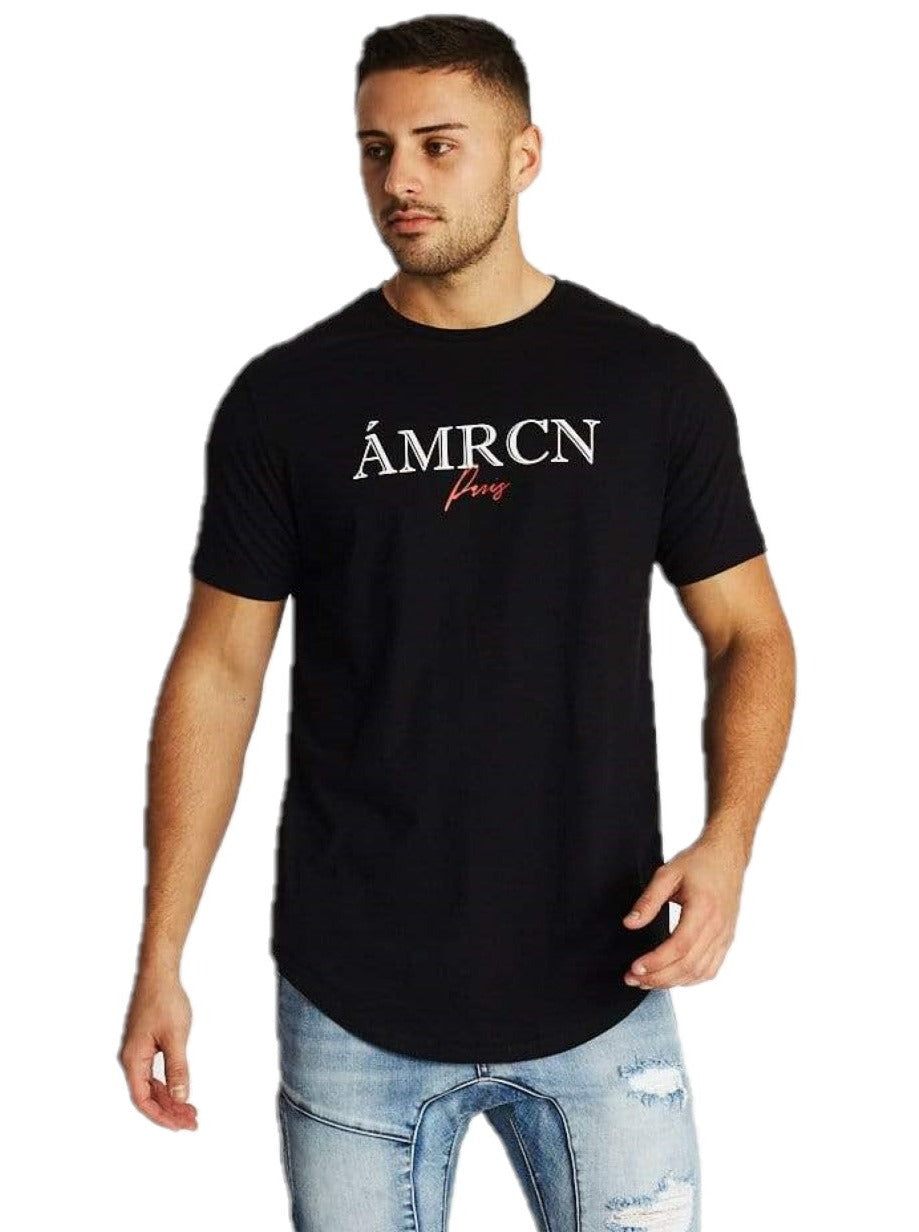 Americain - Oublier Dual Curved Tee - Black