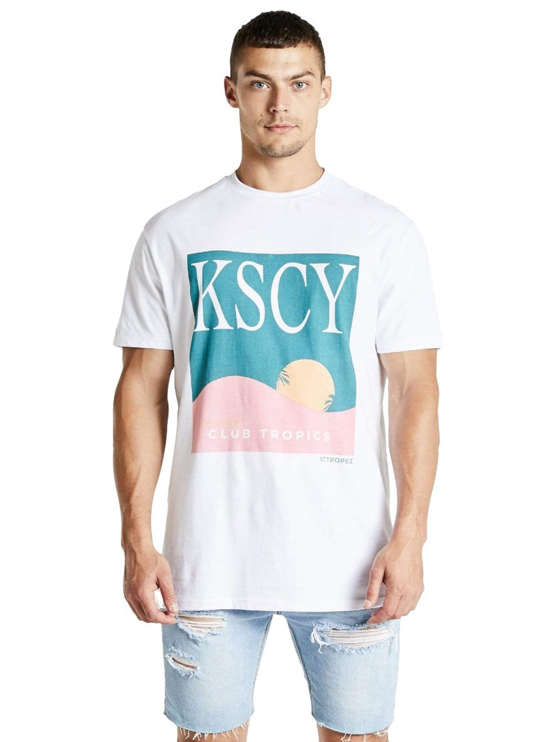 Kiss Chacey - Club Tropics Relaxed Tee - White