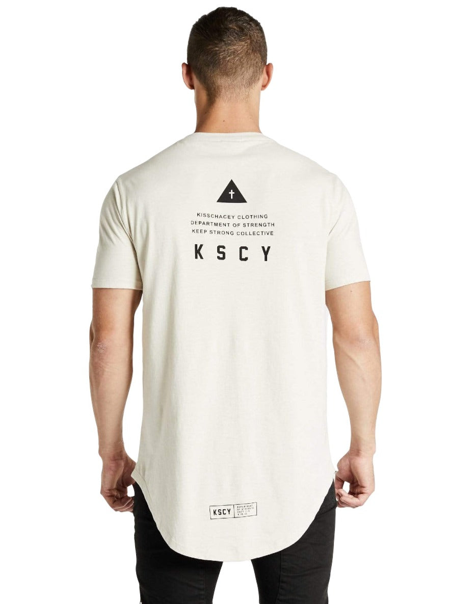 Kiss Chacey - Keep Strong Dual Curved Tee - Sand