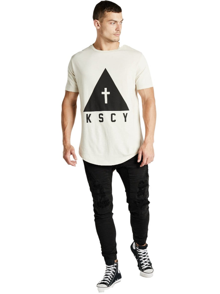 Kiss Chacey - Keep Strong Dual Curved Tee - Sand