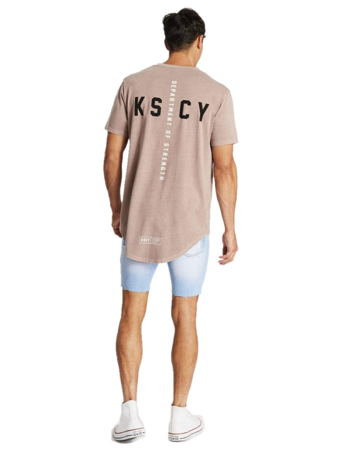 Kiss Chacey - Root of Evil Dual Curved Tee - Pigment Shadow Mauve