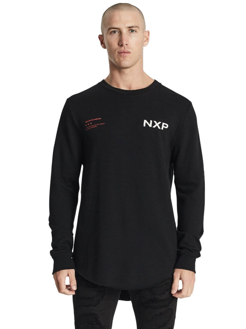 Nena And Pasadena - NXP Thunder Struck Dual Curved Sweater - Jet Black