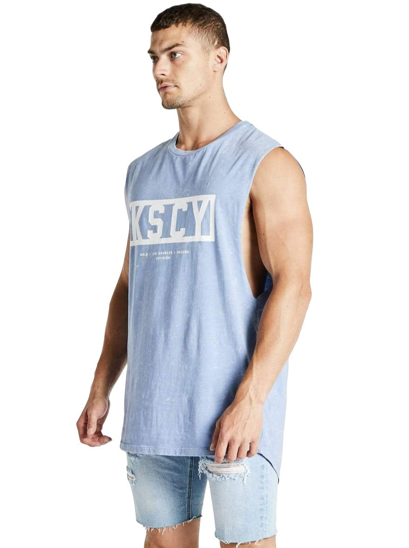 Kiss Chacey - Untold Story Dual Curved Muscle Tee - Acid Sky Blue